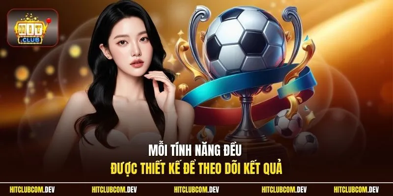  Mỗi tính năng đều được thiết kế để theo dõi kết quả